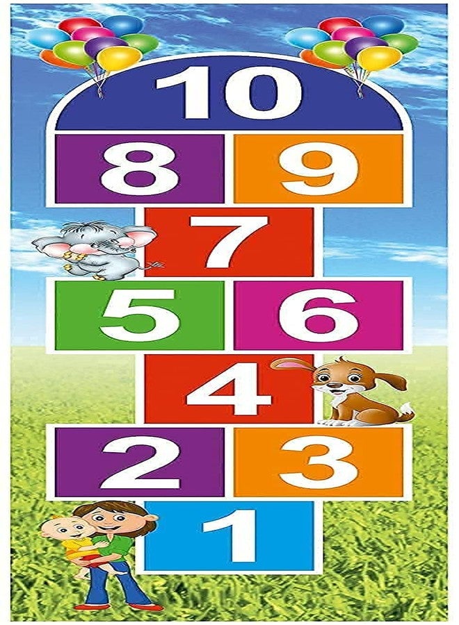 Avvic Mart Hopscotch Game | Jumbo Kids Play Mat for Kids and Adults | Kith-Kith, Stapu, Langdi, Ekka Dukka, Paandi, Kunte Bille | for 3 Years and Above (Numerical hopscotch Jumbo Play mat) - Image 2